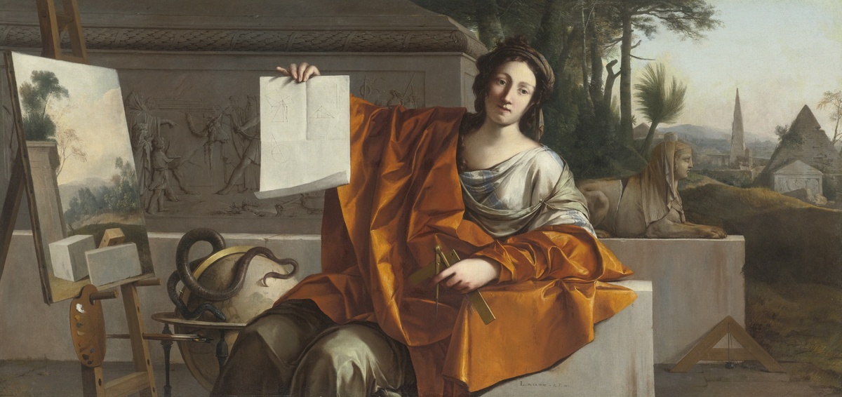 Allegory of Geometry av Laurent de La Hyre